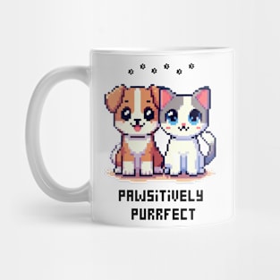 Pixel Dog Cat Pet Pawsitively Purrfect Mug